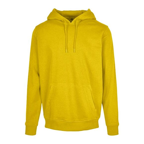 Build Your Brand Mens Heavy Pullover Hoodie / Taxi Yellow
